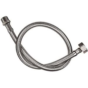 DOJA Industrieel | Flexibele Kraanslang | Mannelijk/Vrouwelijk | M3/8""- V3/8"" | 40 cm Lang | Roestvrijstalen Kraan of Doucheslang | Flexibele Slangkoppeling | Aansluitslang/Verlengstuk | 2 Stuks