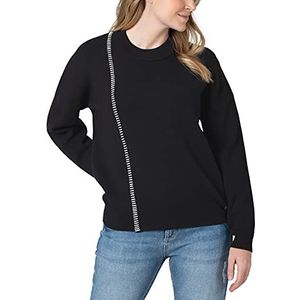 Timezone Dames Fancy Pullover, zwart, S