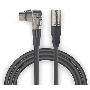Audibax Zilveren kabel XLR Macho - XLR Hembra Acodado 5 Metros