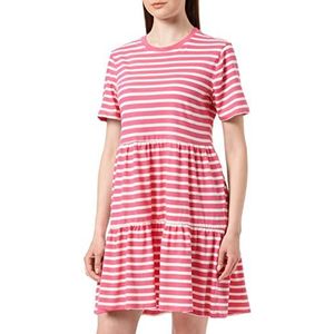 ONLY Vrouwen ONLMAY S/S O-hals Peplum Dress Box JRS jurk, Shocking Pink, L, shocking pink, L