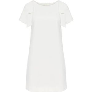 Swing Fashion Witte elegante mini-jurk met korte mouwen en strikken | maat 34, wit, 34