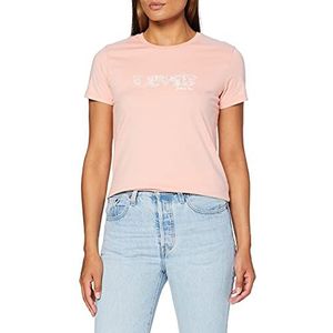 Levi's dames t-shirt The Perfect Tee, Dream State Modern Vintage Logo Evening Sand, XS