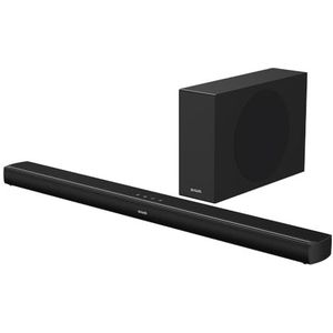 Aiwa HE-1200SW Soundbar met draadloze subwoofer, 2,1 kanalen, vermogen 120 W RMS, zwart