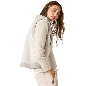 Cecil Damesvest in velours-look, zacht zilver, XXL