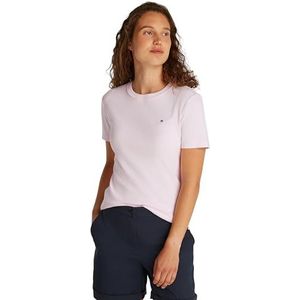 TOMMY HILFIGER Dames SLIM CODY C-NK SS WW0WW40587, Roze, M, Roze (Lichtroze), M