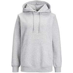 JACK&JONES Jxabbie RLX Ls Every Hood SWT Noos capuchontrui voor dames, lichtgrijs gemêleerd/print: wit Jjxx logo, S