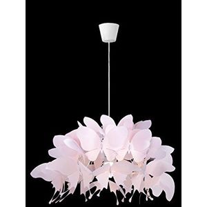 Light Prestige Farfalla 1 Hanglamp róÂ owa, plastic, E27, 60 W, roze, 50 x 50 x 115 cm