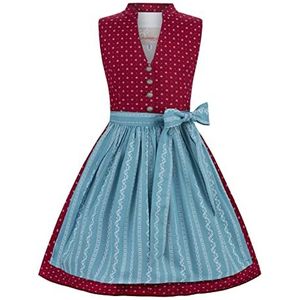 Stockerpoint Trachtenkids Karla kinderdirndl, bordeaux, standaard, bordeaux, 92 cm