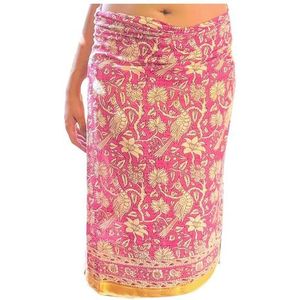 Pareo - Blokprint - Wikkelrok - Natuurlijke Kleurstof - Groot