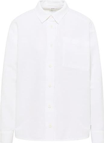 Oversized overhemdblouse met linnen, model 'Willow'