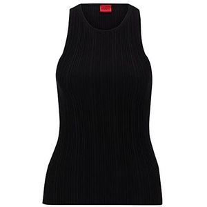 HUGO Dames Shariza Knitted_TOP, Black1, M, zwart 1, M