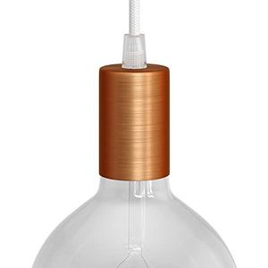 creative cables - Lampfittingsset E27 cilindrisch van metaal - conisch, gesatineerd koper