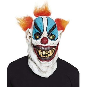 Boland 97552 latex hoofdmasker Nasty Clown met haar, meerkleurig