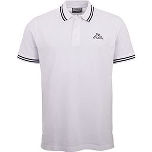 Kappa Deutschland ALEOT Poloshirt voor heren, helder wit, standaard
