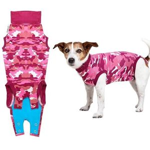 Suitical Recovey Suit Hond, Extra Small, Roze camouflage
