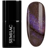 Semilac - UV Hybrid Galaxy Flash Gel Nagellak - Tint 827 AI Brown - 7 ml