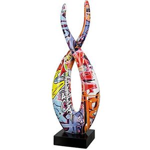 Casablanca Decoratiefiguur, sculptuur, vlam, XL, moderne kunstdecoratie van kunsthars, street art, meerkleurig, hoogte 36 cm