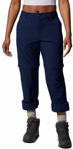 Columbia Women's Leslie Falls Convertible Pant, Hiking Convertible Trousers, Collegiate Navy, W12/L