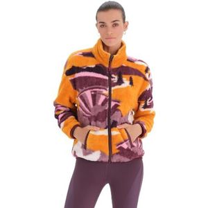 Dagi Damesjack met lange mouwen, collar view, oversized sweatshirt, Meerkleurig, XS