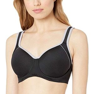 Wacoal Dames Demi & Balconette Sportbeha, Zwart/Lila Grijs, 80E