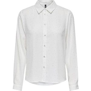 Onlzeke L/S Stud Shirt WVN, cloud dancer, L