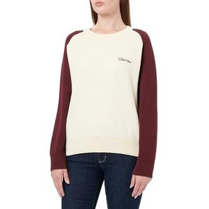 GANT - Trui - Wijnrood/Wit - Knitwear - Ronde Hals - Lange Mouw