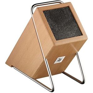 WMF Messenblok zonder messen, ongevuld, hout, beukenhout, leeg, voor 5-6 messen, met kunststof borstelinzet