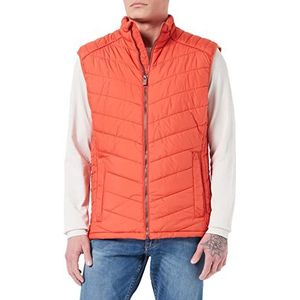 TOM TAILOR Uomini Lichtgewicht gewatteerd vest 1029158, 28718 - Smart Rust Red, M