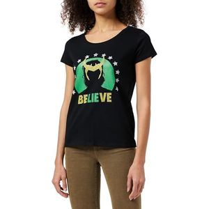 Marvel ""Believe in Loki"" WOLOKIMTS013 T-shirt voor dames, zwart, maat L, Zwart, L