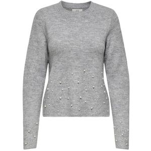 JDY - Gebreide Pullover - O-hals - Lange Mouwen - Parel Versiering