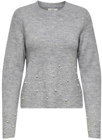 JDY - Gebreide Pullover - O-hals - Lange Mouwen - Parel Versiering