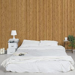 Apalis Vliesbehang behang bamboe fotobehang breed | vliesbehang wandbehang muurschildering foto 3D fotobehang voor slaapkamer woonkamer keuken | beige, 94542