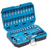 HÖGERT - HT1R416 - Gereedschapsset - 46 Delen - Hoogwaardig Gelegeerd CrV-Staal - Ratelmechanisme met 72 Vergrendelingsklinken