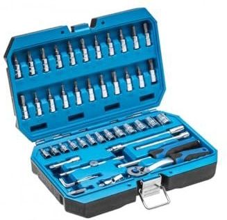 HÖGERT - HT1R416 - Gereedschapsset - 46 Delen - Hoogwaardig Gelegeerd CrV-Staal - Ratelmechanisme met 72 Vergrendelingsklinken