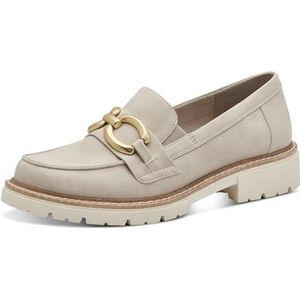 Jana Dames slippers met blokhak Vegan, beige, 39 EU