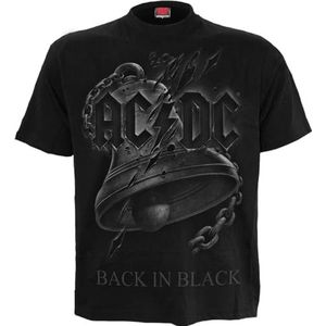 Spiral - Ac/Dc - Back in Black Torn - T-shirt met print op de voorkant zwart, Zwart, M