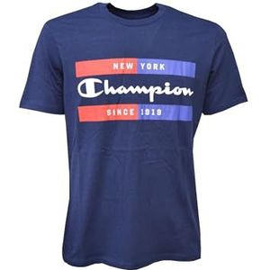Champion Legacy Graphic Shop Authentic Box Logo S/S T-shirt, marineblauw, L voor heren