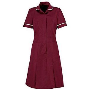 Alexandra AL-HP297BU-80T serie AL-HP297 jurk met ritssluiting aan de voorkant, effen, crème biezen, 80 cm borst, maat 6, lang, bordeaux