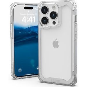 URBAN ARMOR GEAR Plyo Case compatibel met Apple iPhone 15 Pro [Draadloos opladen compatibel cover, crashbestendige Air-Soft hoeken, verhoogde rand] ijs (transparant)