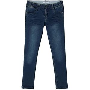 NAME IT NKMROBIN Jeansbroek voor jongens, organisch katoen, donkerblauw (dark blue denim), 110 cm