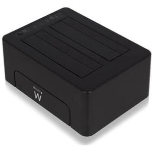 Ewent EW7014 Dual Docking Station USB 3.1 Gen 1, bevat kloonfunctie, zwart