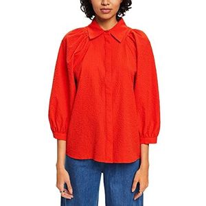 ESPRIT Collection Dames 023EO1F309 blouse, 636/ORANGE RED 2, S, 636/Orange Red 2, S