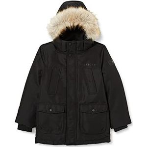 Tommy Hilfiger Jongens Tech Parka Gewatteerde Jassen, Zwart, 9 Maanden