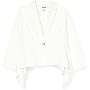 UNIQUE 21 Frill Hem Blazer, wit, 26 (6 stuks) dames, Wit