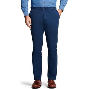 Izod Men's Saltwater Flat Front Straight Fit Chino Pant, Cadet Navy, 36W x 29L