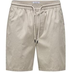 ONLY & SONS Herenshorts, ONSTell Life, korte broek, zomershorts, Zilvervoering., L