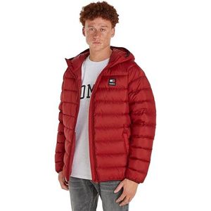 Tommy Jeans Heren Tjm Hooded Lt Donsjack Ext Donsjassen, XL, Rood, Magma Rood, XS