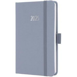SIGEL J5406 weekkalender Jolie 2025, ca. A6, zacht paars, hardcover met textielband, elastiek, penlus, insteekzak, 174 pagina's, van duurzaam papier, afsprakenplanner