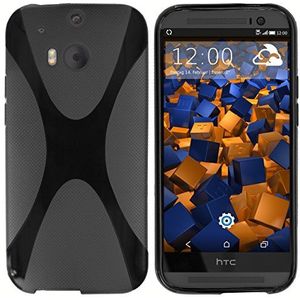 Mumbi hoes compatibel met HTC One M8 / M8s mobiele telefoon case telefoonhoes, zwart