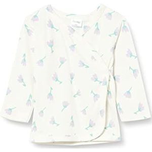 Pinokio Babyjas voor meisjes, wrappedaround blouse, Ecru Flowers Lilian, 56 cm